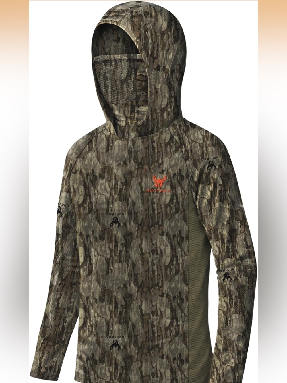 Boys size medium Camo Hunting Hoodie with face cover. New!
